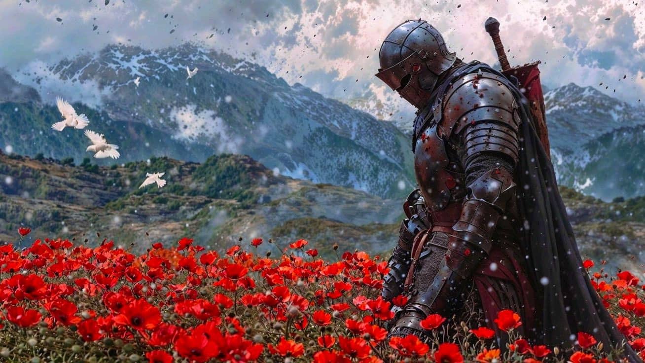 Man with flower